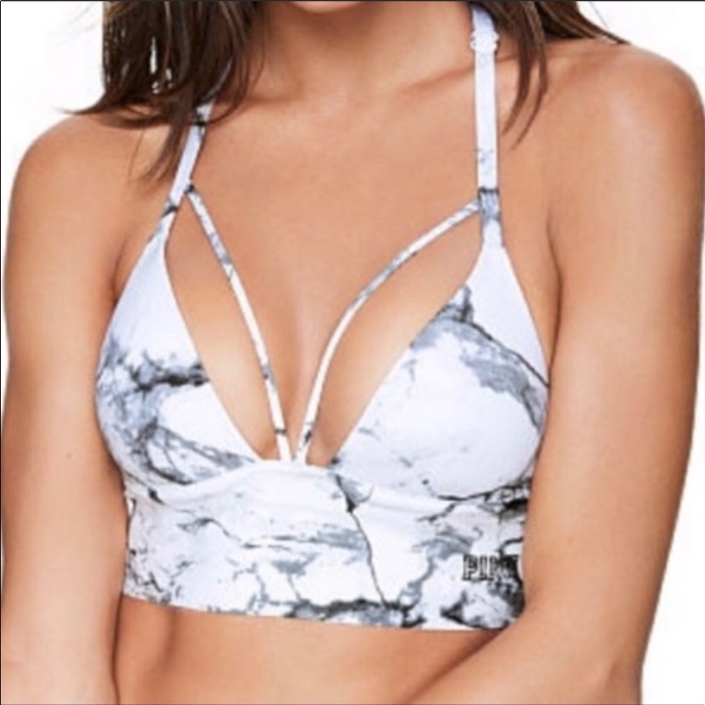 [PINK] Bonded Marble TBack Bra • Xsmall